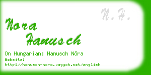 nora hanusch business card